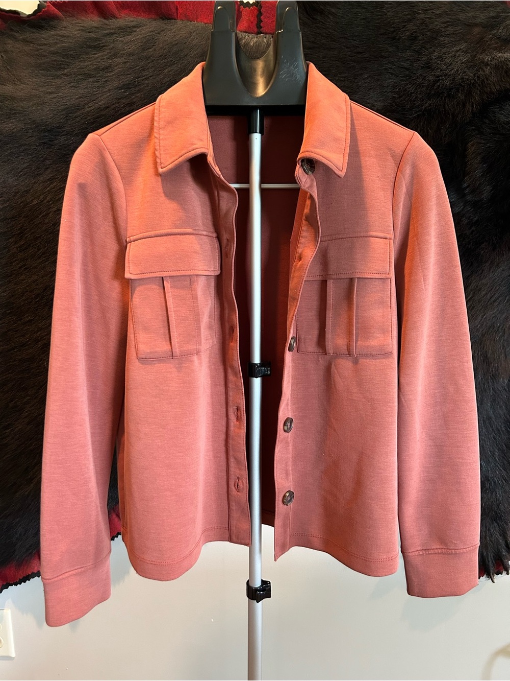Cable & Gauge Women’s Coral Button-Front Jacket Sz S